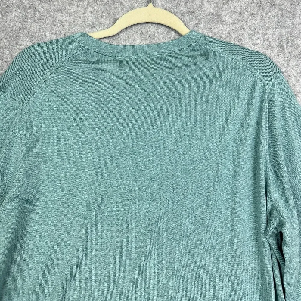 Banana Republic Luxury Blend Sweater Mens XL V Neck Silk Cotton Cashmere NEW